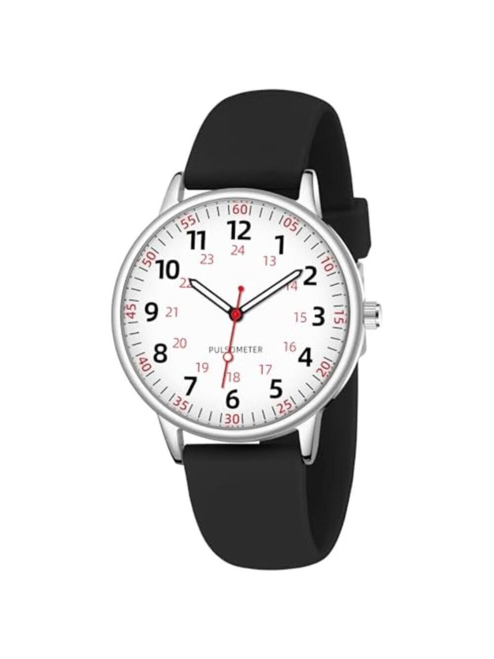 TWOPTION Nurse Watch for Women Waterproof Analog Silicone Watch with Second